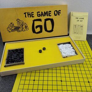 The Game of Go Drueke No 59 Board, Box, Pieces, Trays & Instructions Vintage